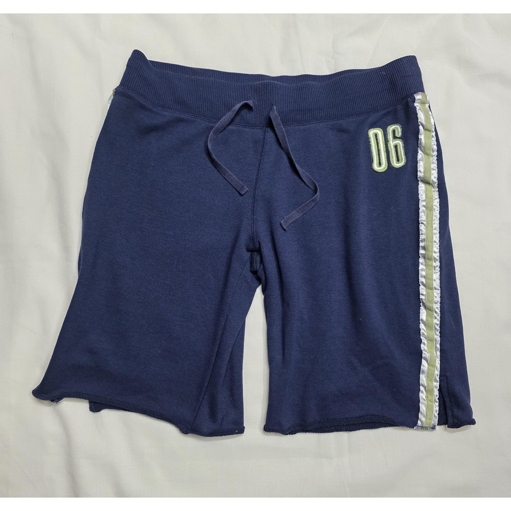 Y2k Vanity Sweat Cut Off Shorts Womens Large‎ Athletic Lounge 06 Blue Lime Green